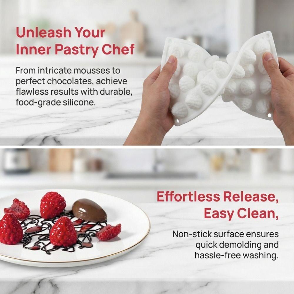 Reusable Mousse Cake Mold Raspberry Chocolate Dessert Mold Pudding Mould  Afternoon Tea