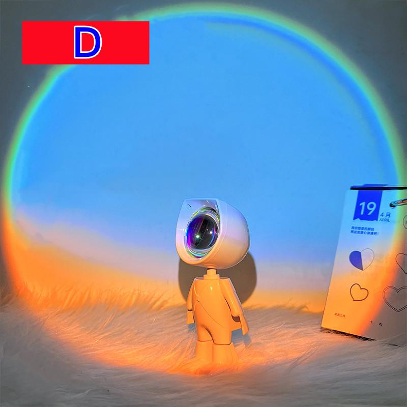 RnnTuu  Sunset Lamp LED Rainbow Neon Night Light Projector Photography Wall Atmosphere Lighting for Bedroom Home Room Decor Gift
