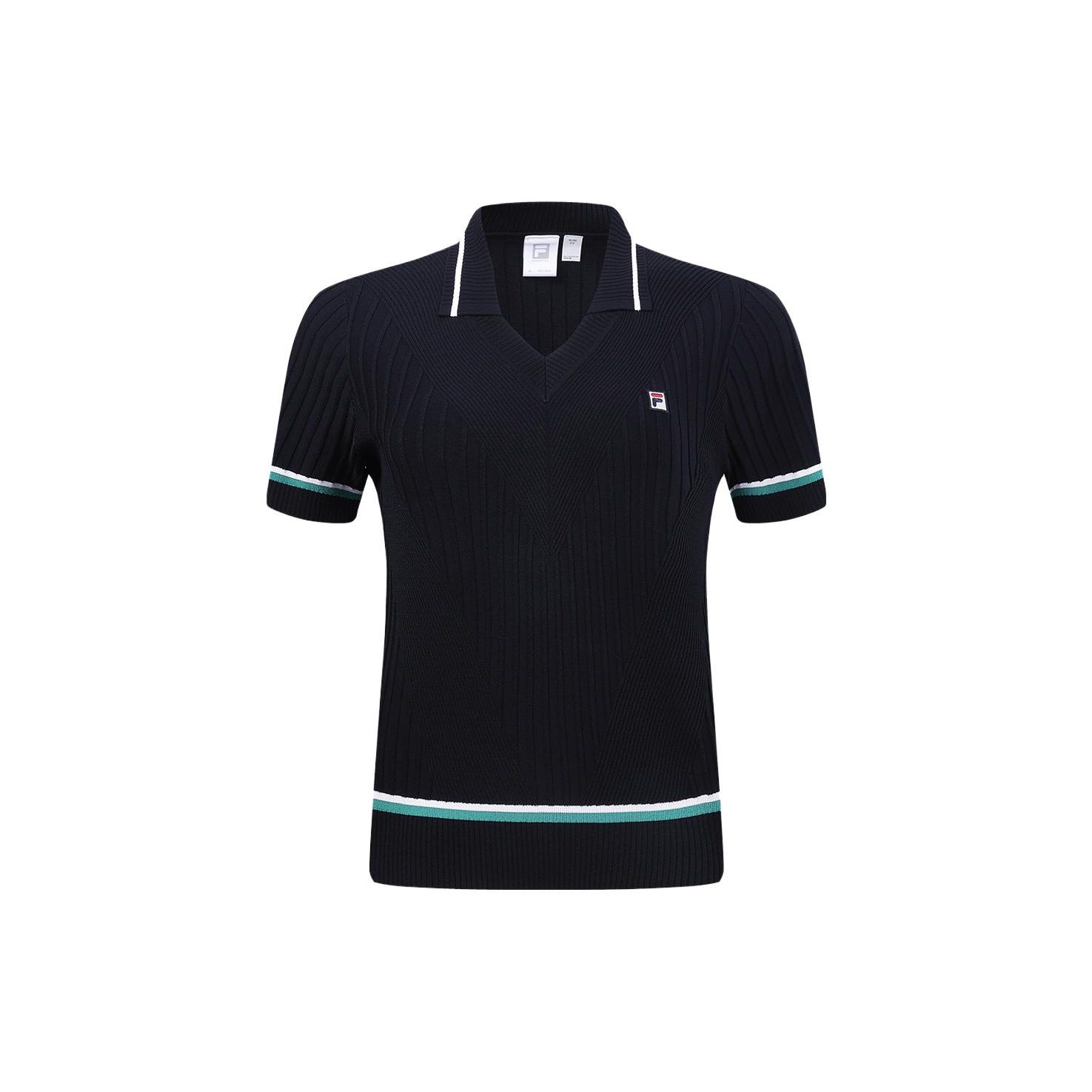 

FILA Embroidered Tennis Short Sleeve Knit Top Women tops Dark-Blue A11W333401F-NV S