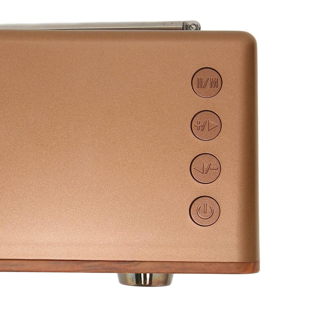 Retro Bluetooth Speaker with LED Light and Vacuum Tube for PC/Laptop (Wood)