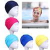 Hot Ears Pleated Free size Long Hair Protect Pool Bathing Hats Elastic Nylon Turban Swimming Cap
