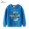 Kinder Cartoon Auto Bestickter Pullover Hoodie für Jungen & Mädchen - Frühling/Herbst 2026 Kollektion