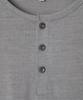 WEST GRAND BOULEVARD Halo Pigment Henley Neck T-Shirt Ash Grey