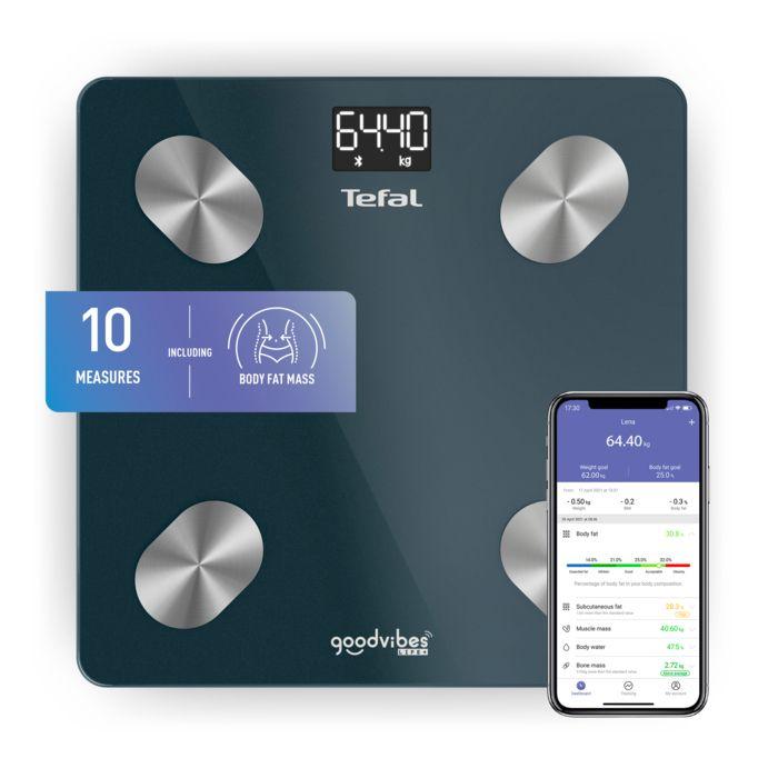 Tefal balance connectée 10 indicateurs corporels capacité 180 kg bm9620s1