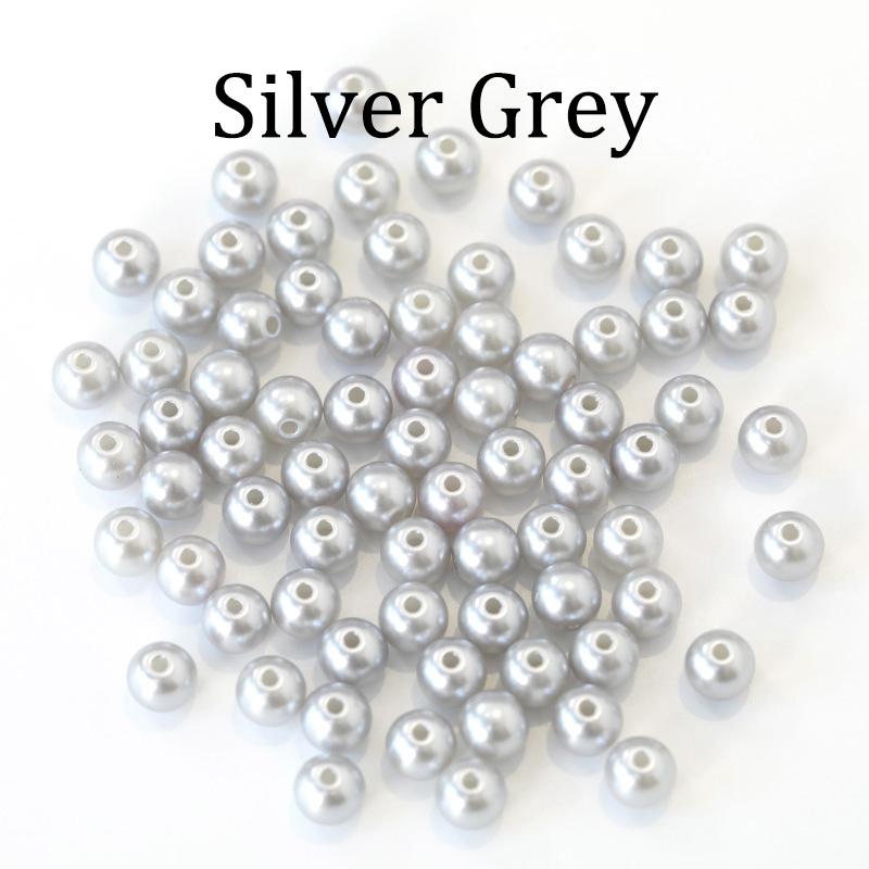 4 6 8 10 12MM mit Loch ABS Imitation Simulierte Perle Lose Perlen Perlen für Schmuckherstellung DIY Zubehör