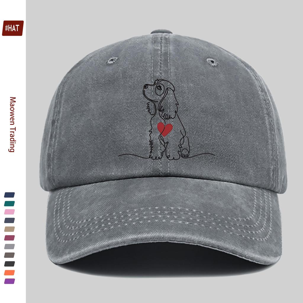 pc Women Adjustable Trucker Hat with Puppy Print  Lightweight Snapback Cap Suitable for Beach Parties Casual Wear  Vintag