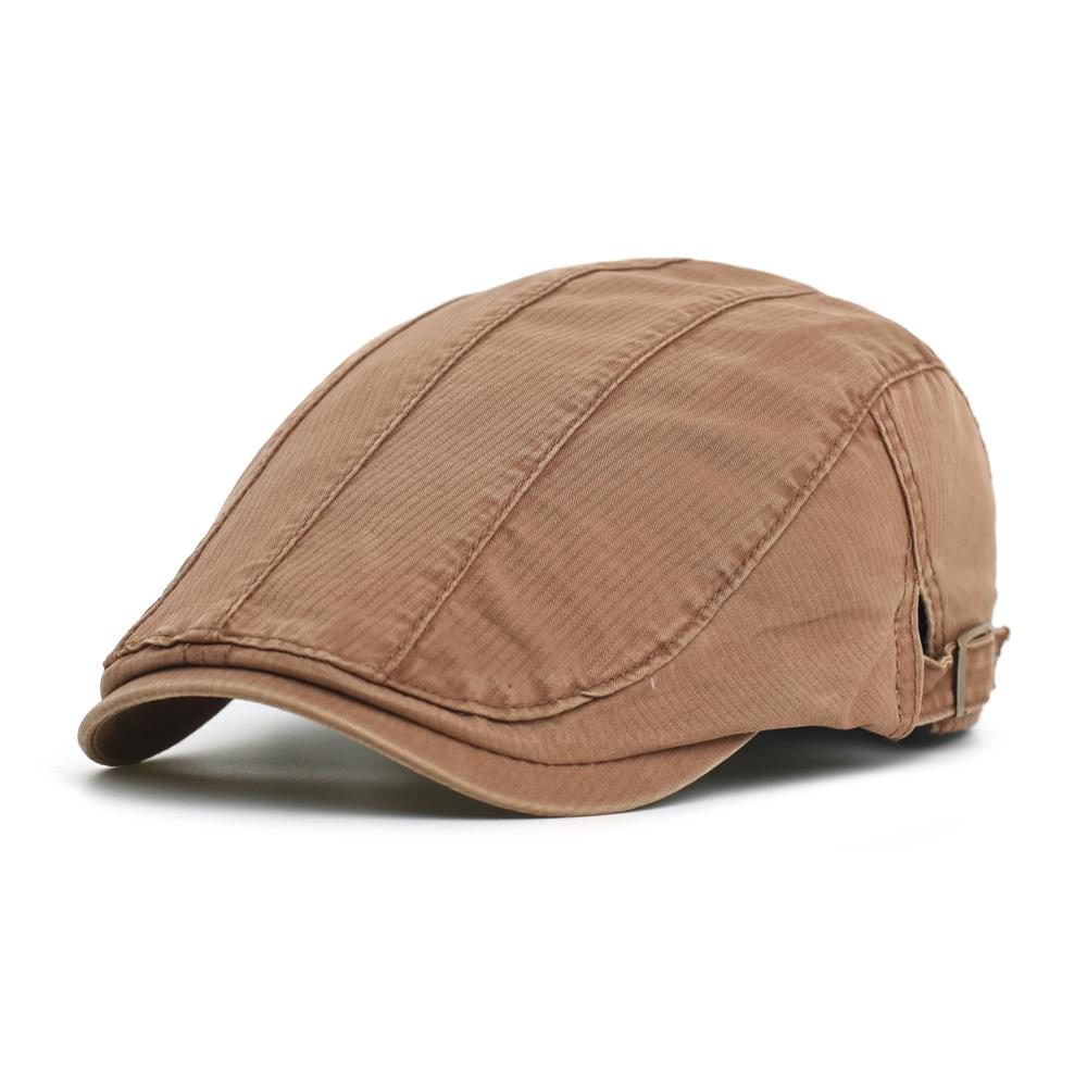 Big Size Spring Summer Soft Washed Cotton Newsboy Cap Men Women Peaked Cap Adjustable Beret Vintage Ivy Flat Cap