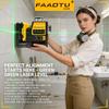 FAAOTU 089LG 12 Lines 3 Sides 360 Degree Vertical 12V Lithium Battery Laser Level Horizontal Green Meter Outdoor