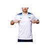 Mizuno Lazio 125th Anniversary Commemorative Series Comfortable Versatile Short Sleeve Football Shirt Men Tops White P2GABX7501