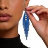 Silver Tassel Diamond-Inlaid Bohemian Long Earrings - Lightweight Luxury Dangles