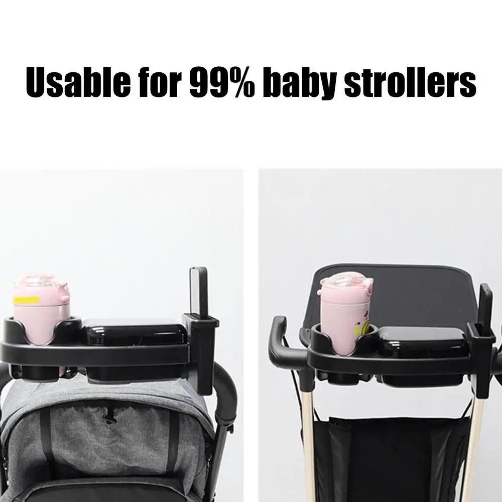 Detachable Phone Rack 3 In 1 Stroller Snack Tray Toddler Pushchair Rack Baby Mealtime