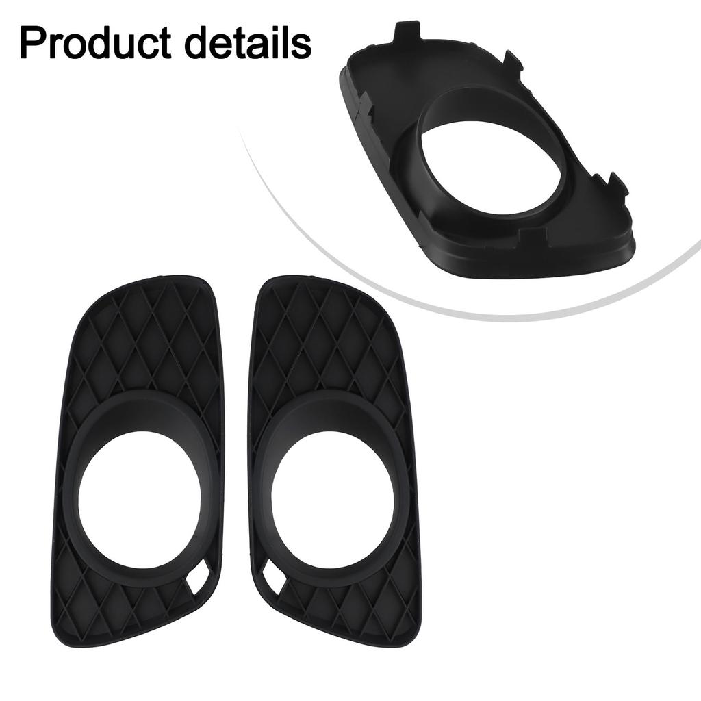 For Smart Car Models Front Fog Light Cover Fog Light Lamp Cover Colour Black Wear-resistant Black ABS Material