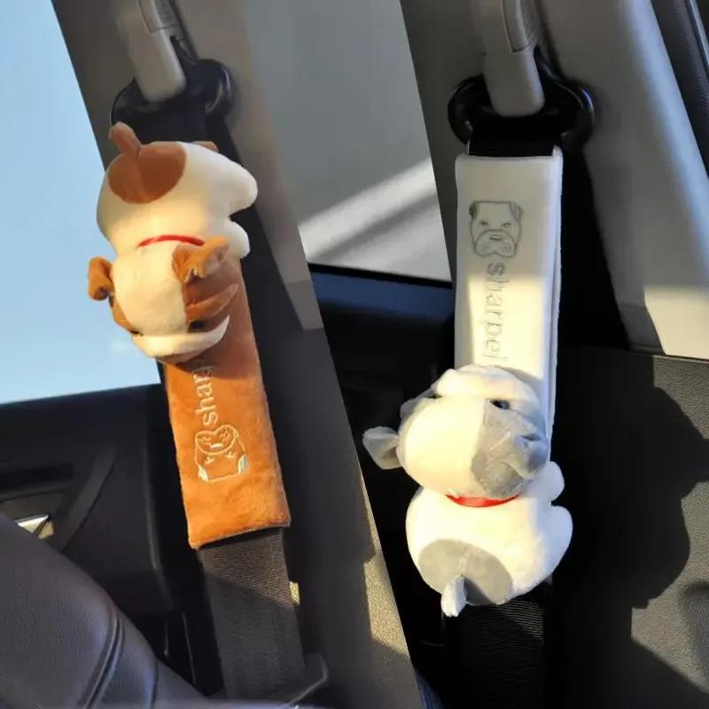 Universal Car Cartoon Soft Seat Belt Cover Auto Seat Belt Covers Plush Safety Belt Shoulder Protection Auto Interior Accessories
