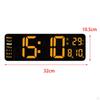 LED Electronic Clock with Time Date Week Temperature Display Silent for Cafe