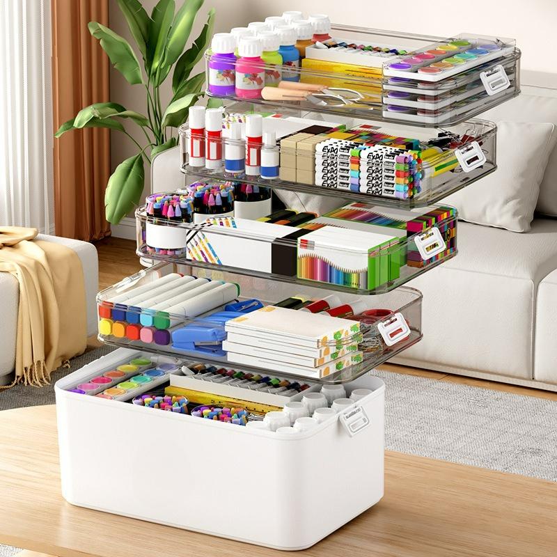 Large Multi-layer Plastic Medicine Box Portable Emergency Storage Household Organizer Multi-functional Family Care Package