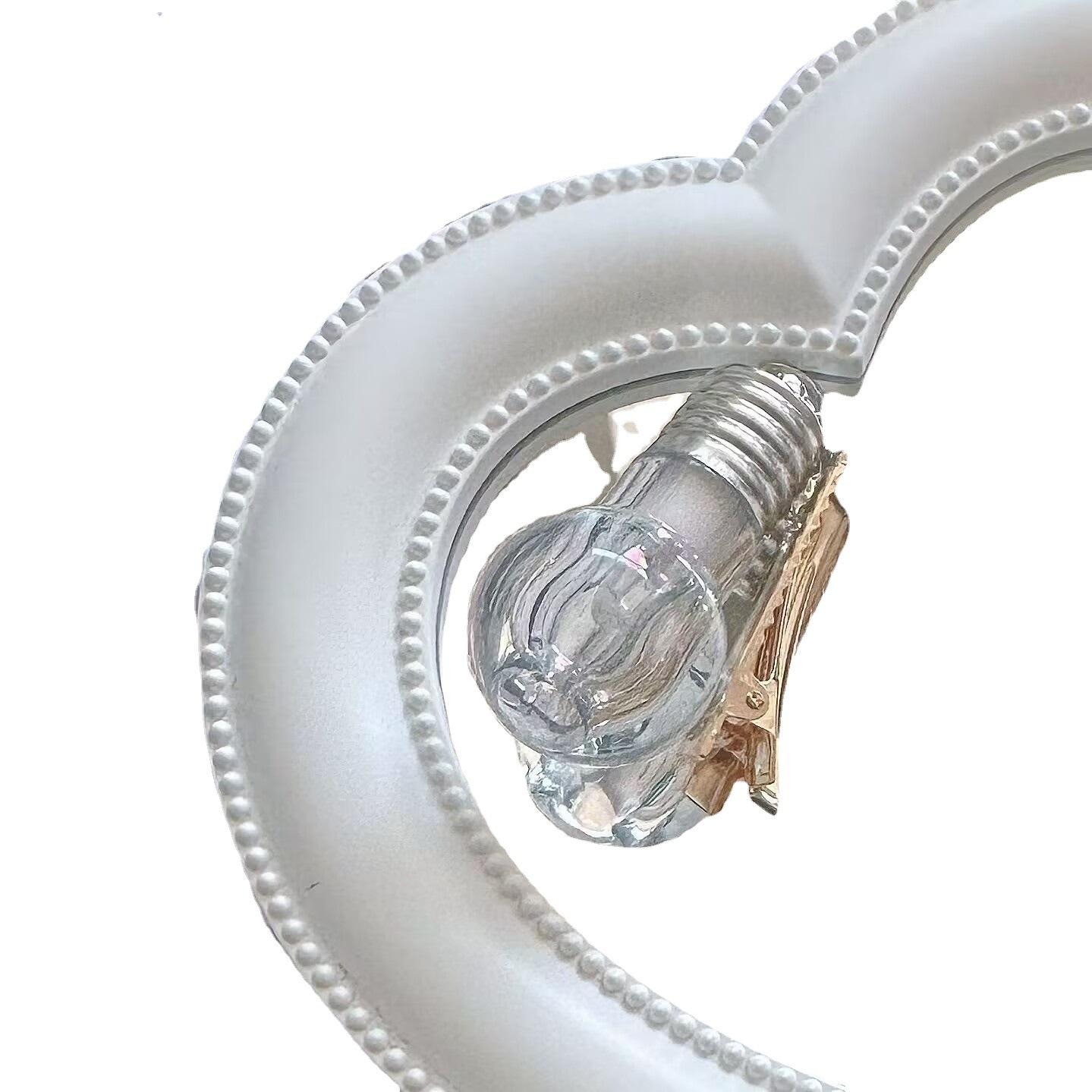 

Новые забавные светящиеся заколки для волос в форме лампочки, заколки для волос для женщин, необычные креативные заколки для вечеринок, аксессуары для волос для девочек, ювелирные изделия белый