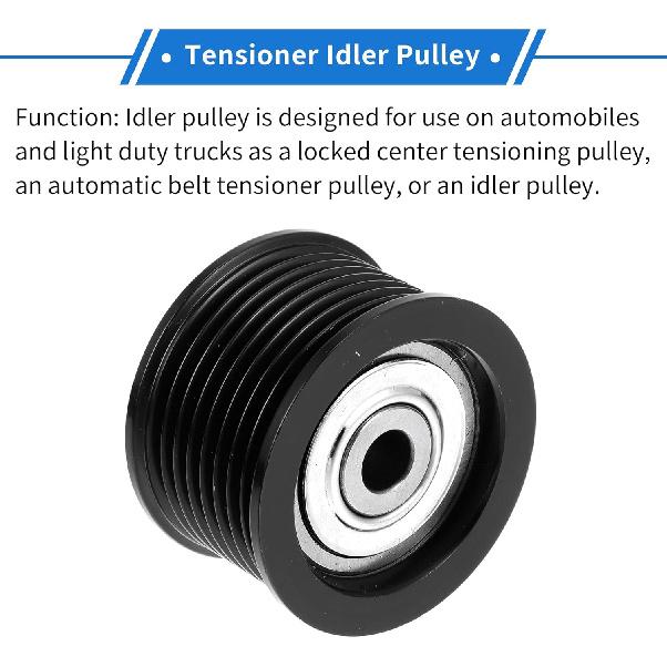 1 Pc Drive Belt Idler Pulley for Toyota Tundra 2007-2019,for Toyota Sequoia 2008-2018 Iron Black Serpentine Tensioner Pulley Idler