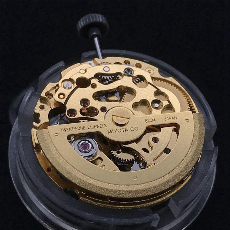 A95D-8N24 Mechanical Movement Miyota 21 Jewels Skeleton Automatic Movement