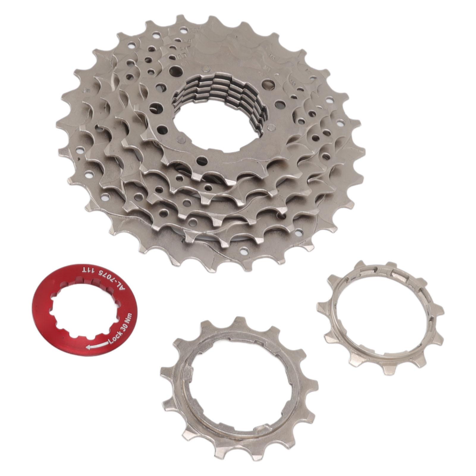 

1128T Bike Sprocket 7 Speed Chrome Molybdenum Steel Bike Speed Cassette for Conversion Folding Bikes