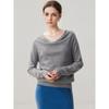 Womens Cashmere Blend Sweater With Batwing Sleeves Loose Fit Turtleneck-Free Boat Neck Knit Top Winter