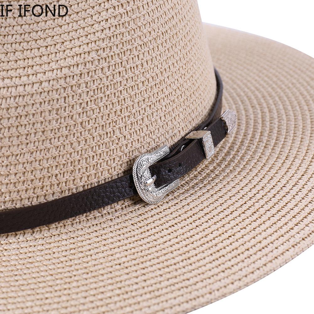 60CM Big Size Fashion Straw Parent-Child Hat For Women Men Summer Paper Panama Jazz Beach Hats Travel UV Protection Sun Cap