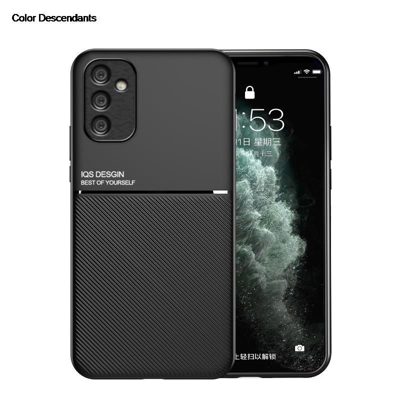 Luxury Car Case For Samsung Galaxy A15 5G Cover A14 A13 4G A12 A 15 14 13 SM-A156B/DS Soft Solid color Magnetic Phone shell on