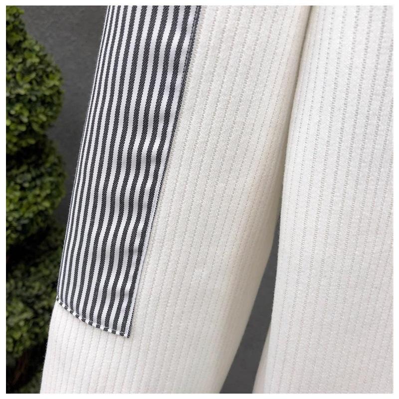 Men's Fake Two-Piece Sweatshirt Striped Shirt Collar Knit Pullover Casual Long Sleeve Top For Daily Wear