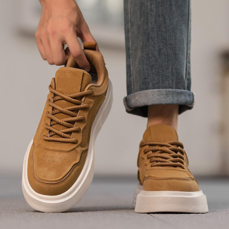 

Men s Odor-Resistant Retro Leather Skate Shoes - Non-Slip, Height-Increasing, Versatile and Trendy 39 Ready to Ship