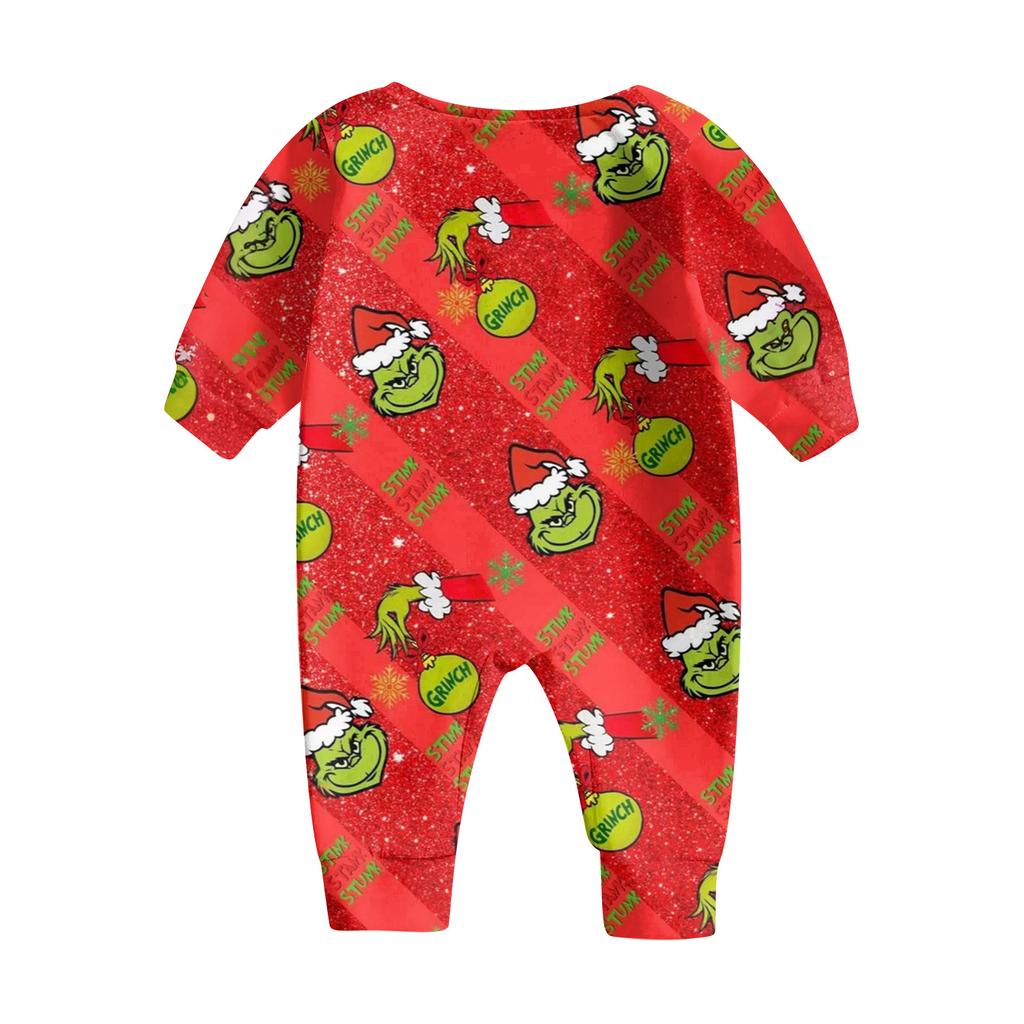 Christmas Prints Family Matching Long Sleeve Tops+Pants Set Family Matching Sets