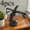 [Bedroom Accessory]4pcs Golden Modern Curved Glasses Stand | Stylish Durable Plastic, Minimalist Design | Perfect for Living Room, Bedroom, Office