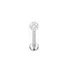 Bobisty 16G Hypoallergenic Stainless Steel Labret Lip Stud Piercing for Women Men CZ Forward Helix Earrings Cartilage Piercing