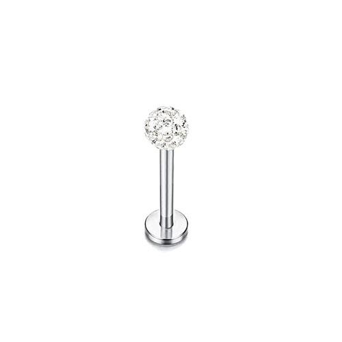 Bobisty 16G Hypoallergenic Stainless Steel Labret Lip Stud Piercing for Women Men CZ Forward Helix Earrings Cartilage Piercing