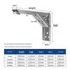 Stainless Steel Folding Triangle Bracket Wall Shelf Spring Rack F-Type Support.