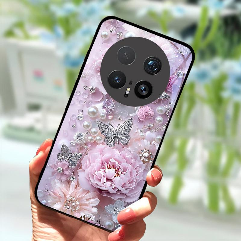 Case For Honor Magic 8 Pro 7 7Pro 6 Lite 5G Luxury Tempered Glass Back Cover For Magic7 6Pro Stylish Shell Bumper Magic8Pro Capa