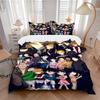 Ensemble de literie 3 pièces Imprimé Personnages Detective Conan Housse de couette Avec 2 Taies d'oreiller Drap de lit Cadeau d'anniversaire pour la maison