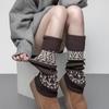 Knitted Mid-Leg Socks, American Vintage Sock Covers, Maillard Contrasting Warm Casual With Shoes And Boots, Stacked Socks