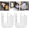 2 Pcs Clear Wipes Dispenser, Holder for Kitchen & Bathroom, Refillable Container Box, Wall Mounted Tissue Box Holder