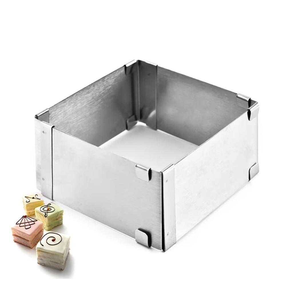 DIY Verstellbare Kuchenform Rostfreie Dessert Backform Mousse Kuchenring Teig