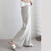 Shop  Women Linen Waistband Pleated Wide Pants Wdm Wpt Kyi80173