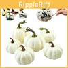 Exquisites 6-teiliges künstliches Schaumkürbis-Set für elegante Halloween- und Erntedankdekoration