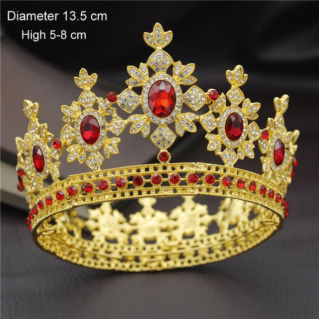 Fashion Royal King Queen Bridal Tiara Crowns For Princess Diadem Bride Crown Prom Party Hair Ornaments Wedding Hair Jewelry