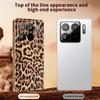 For Xiaomi 15S Pro Case Leopard Print PU Leather Coated PC+TPU Electroplating Phone Cover