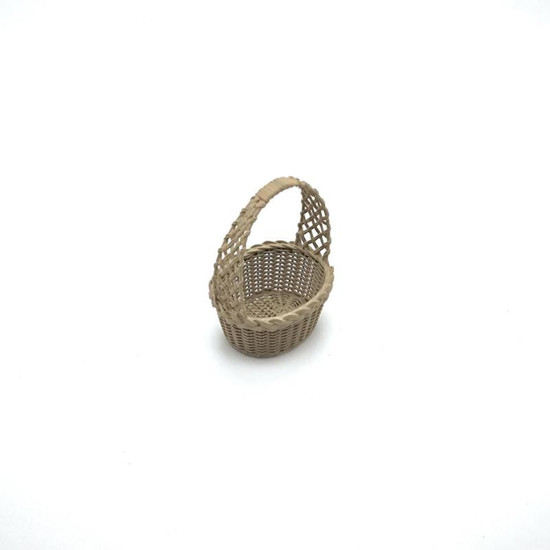 1Pcs Handmade Fashion Hand Woven Basket Miniature Dollhouse Simulation Vegetable Basket DIY Vine Woven Basket For Doll Accessory
