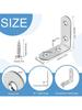 40/30pcs Stainless Steel L-Shaped Corner Brace Set with Screws for Wooden Shelves, Chairs, Vanities, Cabinets, Furniture Repair