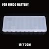 Plastic Transparent Battery Case for AAA AA 18650 10 Slot Large Capacity Case Batteries Portable Travel Storage Office Organizer