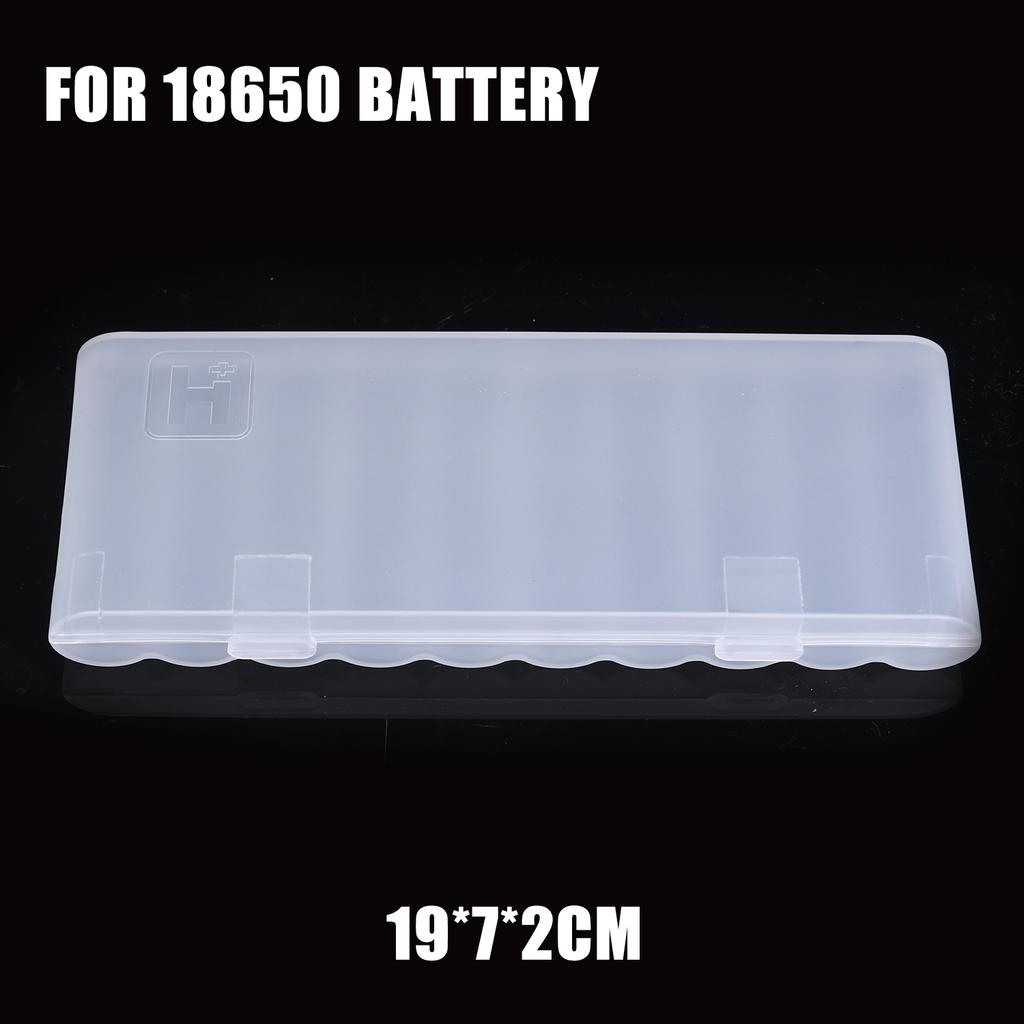 Plastic Transparent Battery Case for AAA AA 18650 10 Slot Large Capacity Case Batteries Portable Travel Storage Office Organizer