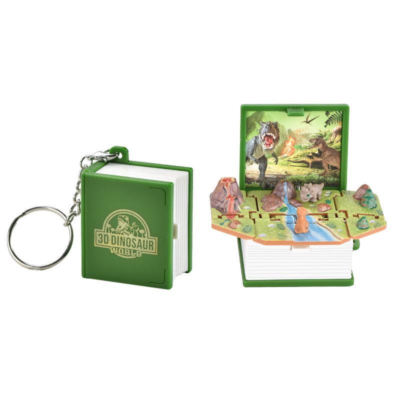 3D Dinosaur & Space Astronaut Pop-Up Keychain Book: Educational, Creative Decompression Toy