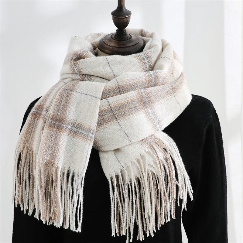 Fumaide Winter Plaid Scarf Shawl