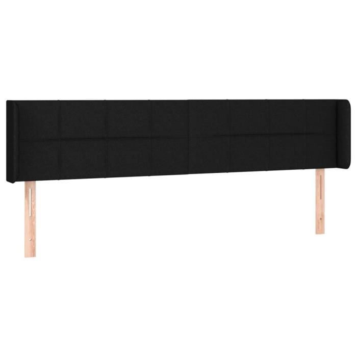 VidaXL Headboard with Ears Black 183x16x78-88 Cm Fabric3118784