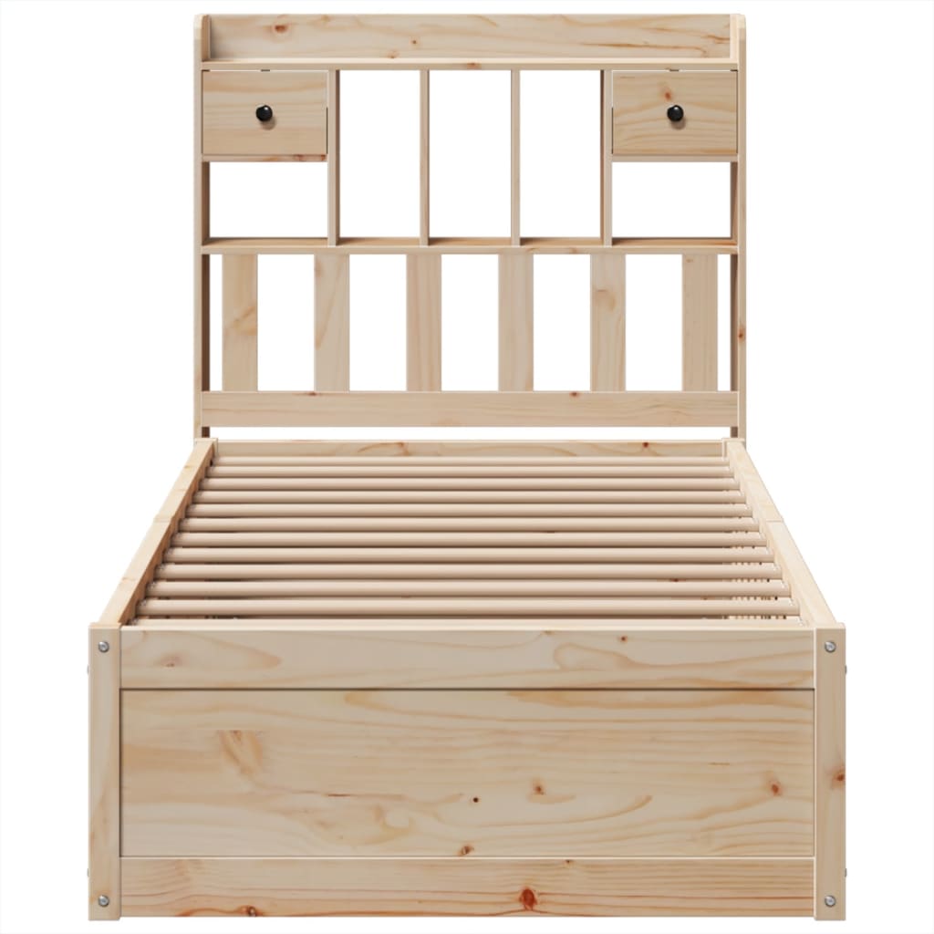 Solid Wood Bed without Mattress 75 x 190 cm Pine Wood